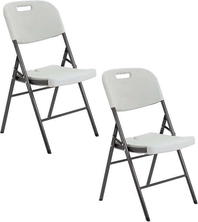 Fixer Folding Plastic Chair – Heavy-Duty, Stackable with Molded Seat & Back - Image 2
