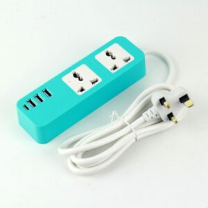 FIXER Socket Power Extension with 3 USB & C Type Ports and 2M Cable – Multi-Function Power Strip