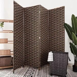 Fixer Foldable & Movable Hand-Woven Room Divider [200 x 180 cm] – Stretch Partition for Office, Bedroom, Living Room, Hotel Wall