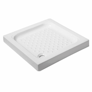 Square Shower Tray 70x70cm – White | Durable Bathroom Shower Base | Anti-Slip & Easy to Install | Modern Bathroom Floor Tray