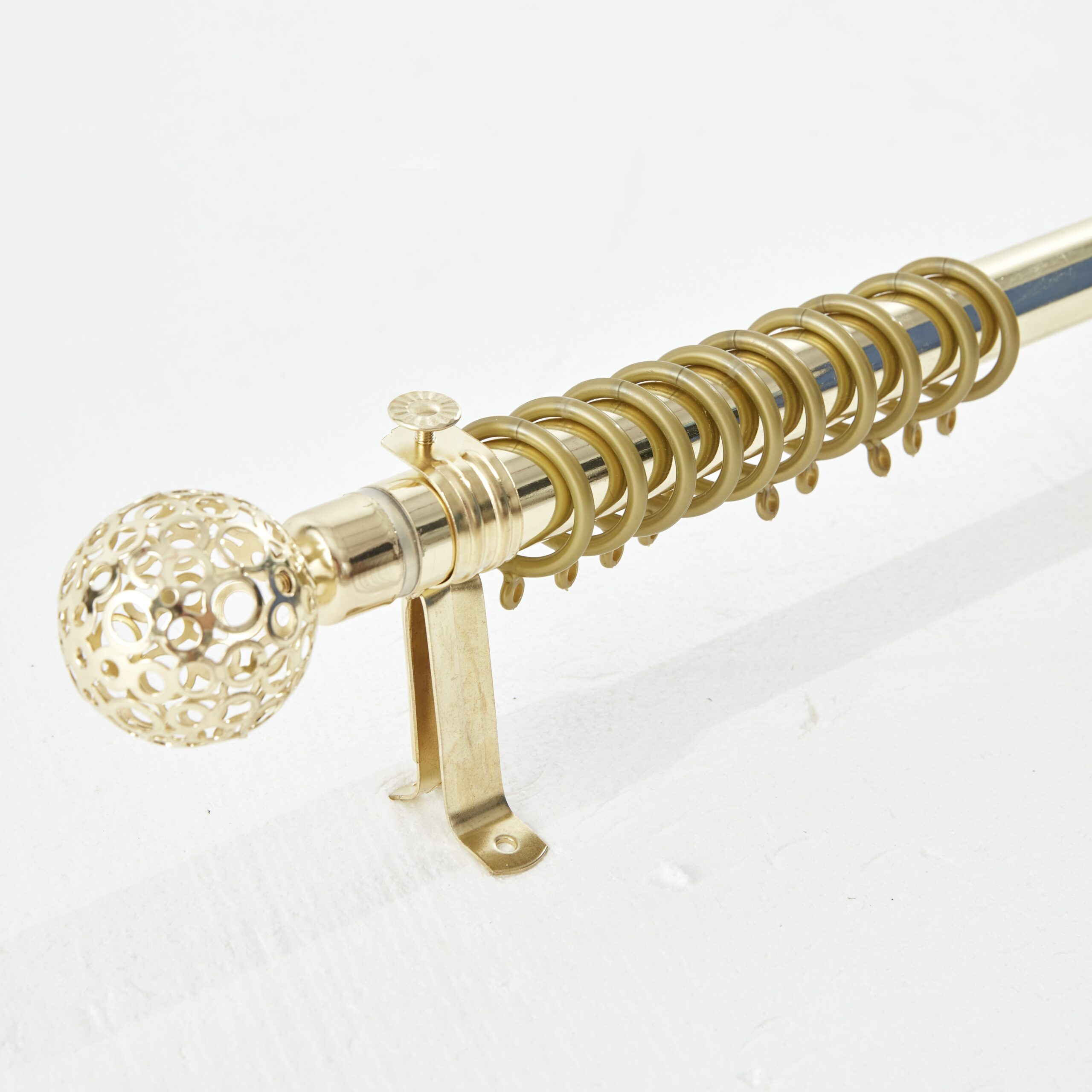 Fixer Adjustable Curtain Rods– 1.5m to 3m Extendable Metal Rod with Decorative Cage Finials & Curtain Rings – Elegant Window Treatment Hardware - 4 Colors - Image 4