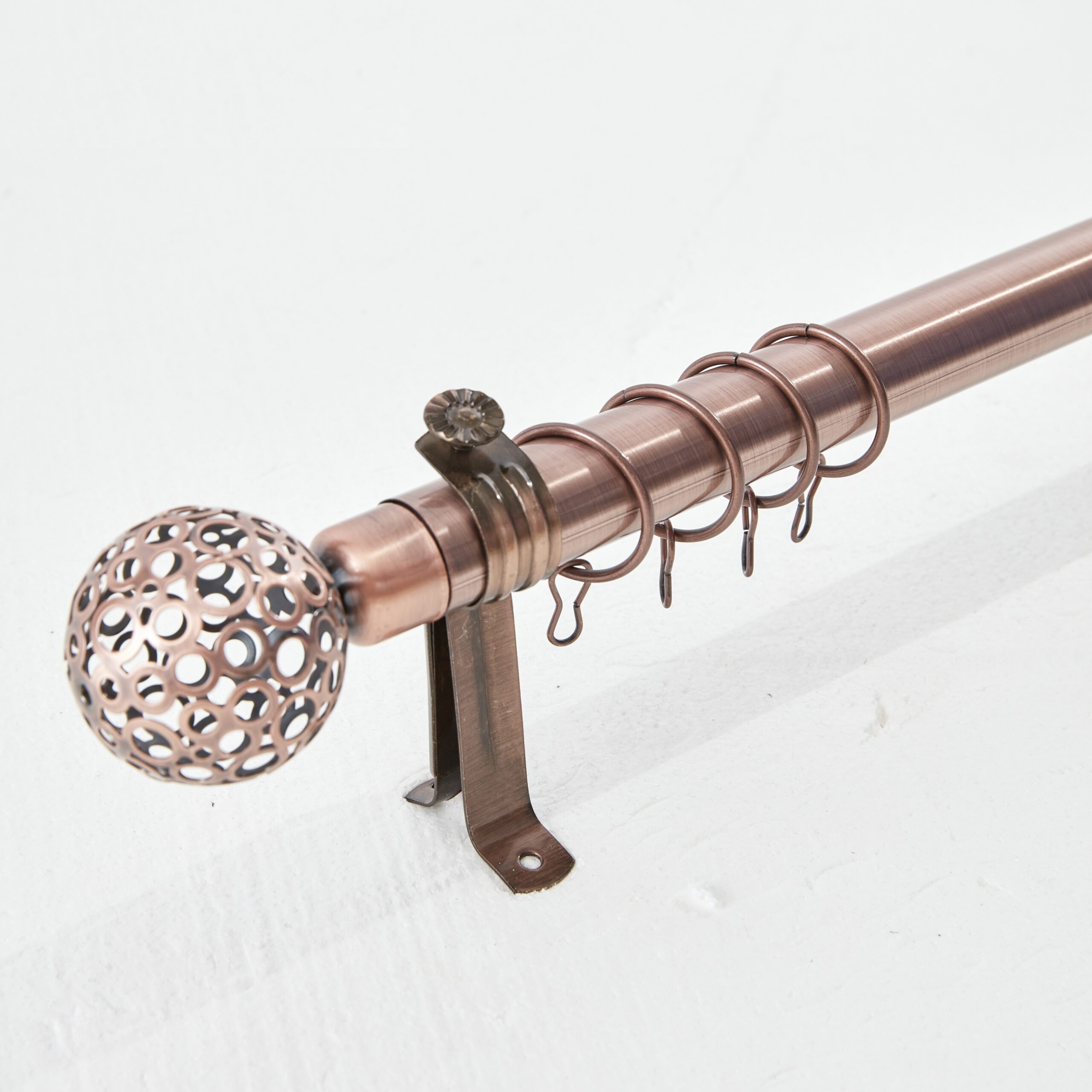 Fixer Adjustable Curtain Rods– 1.5m to 3m Extendable Metal Rod with Decorative Cage Finials & Curtain Rings – Elegant Window Treatment Hardware - 4 Colors - Image 5